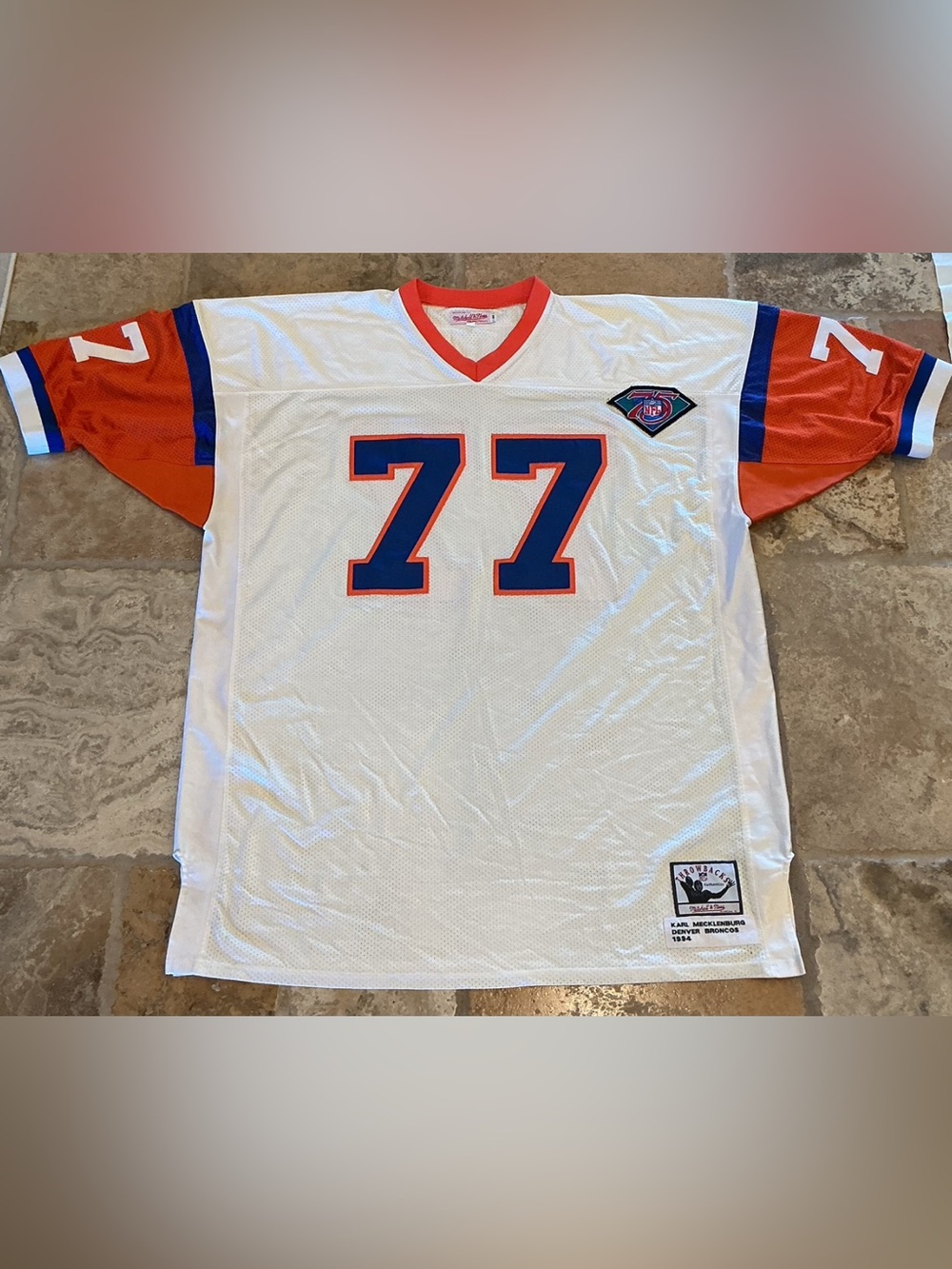 Denver Broncos Karl Mecklenburg #77 NFL Throwback Jersey. - Picture 3 of 3